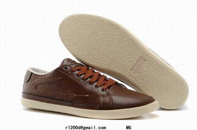 chaussure lacoste homme marron